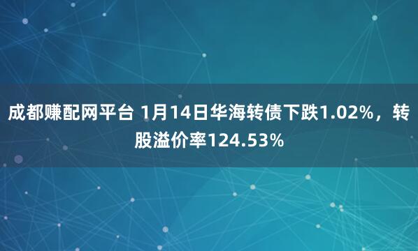 成都赚配网平台 1月14日华海转债下跌1.02%，转股溢价率124.53%